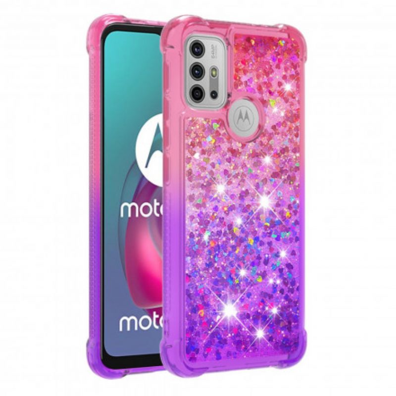 Hoesje voor Moto G30 / G10 Pailletten Kleuren