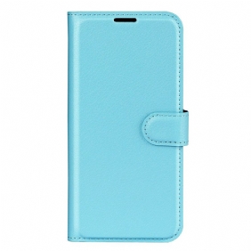 Folio-hoesje Samsung Galaxy A55 5g Telefoonhoesje Klassiek Litchi Kunstleer