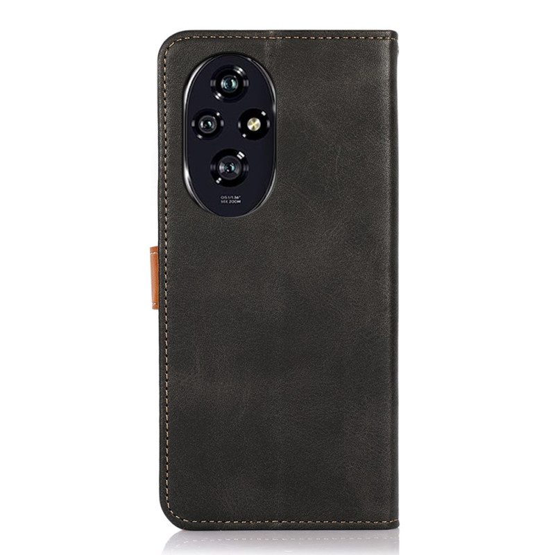 Folio-hoesje Honor 200 Pro Telefoonhoesje Gouden Sluiting Khazneh