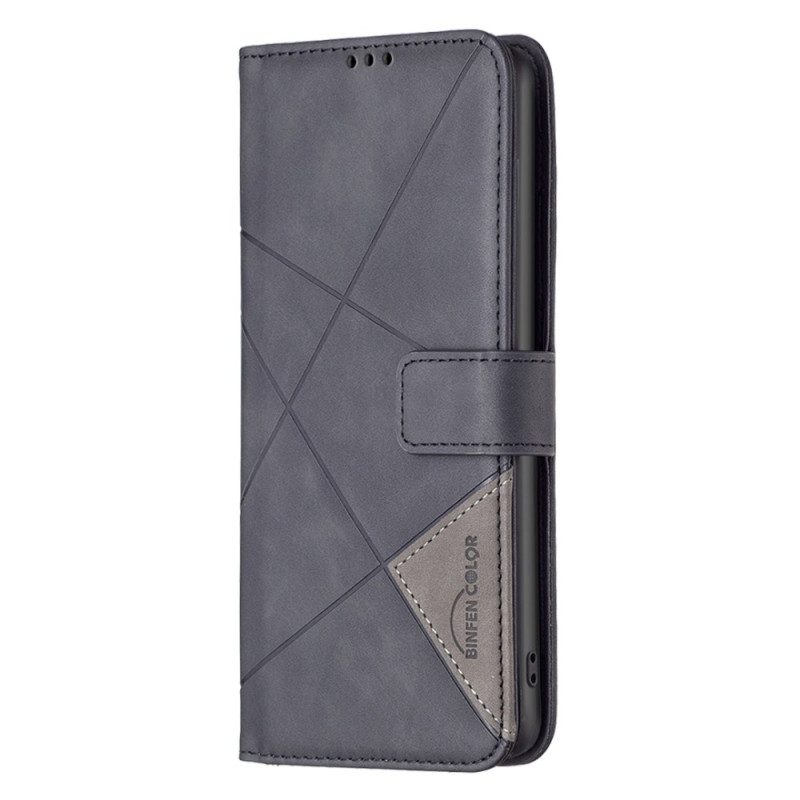 Leren Hoesje Honor 200 Pro Binfen Kleur Geometrische Opdruk