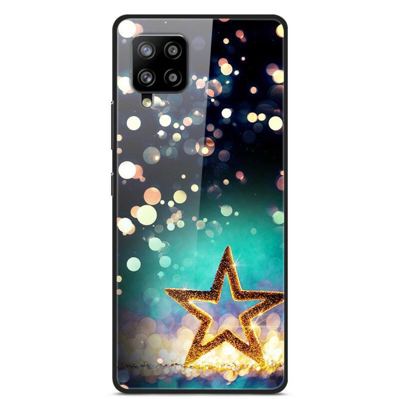 Telefoonhoesje voor Samsung Galaxy A42 5G Ster Gehard Glas