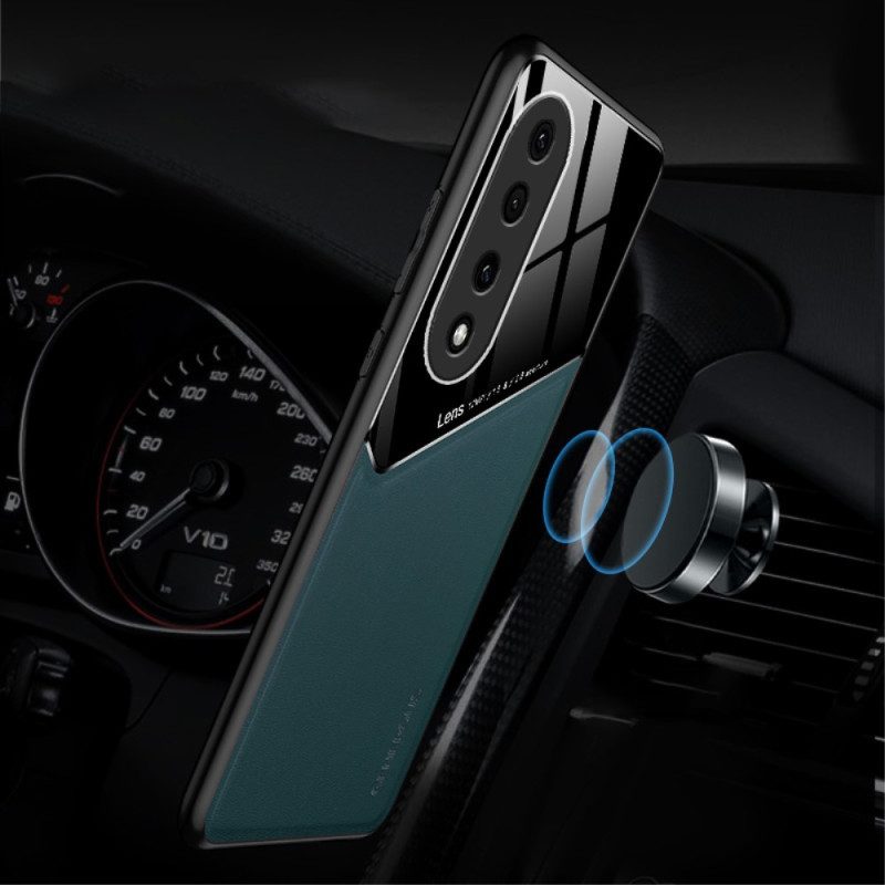 Telefoonhoesje voor Honor 90 Pro Magnetisch Leereffect
