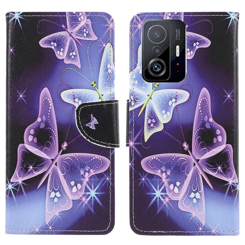 Folio-hoesje voor Xiaomi 11T / 11T Pro Moderne Vlinders