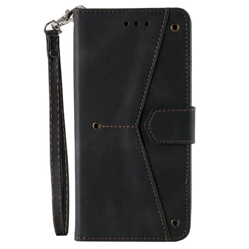 Leren Hoesje voor Xiaomi 11T / 11T Pro Skin-touch-naden