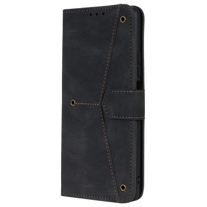 Leren Hoesje voor Xiaomi 11T / 11T Pro Skin-touch-naden