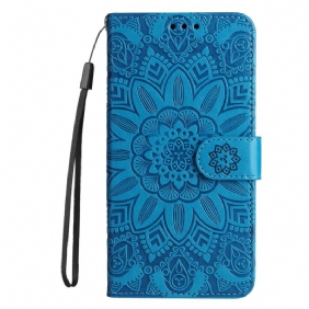 Folio-hoesje Xiaomi 14 Zonnebloem Met Riempje