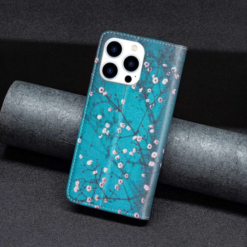 Bescherming Hoesje voor iPhone 14 Pro Folio-hoesje Floraliën
