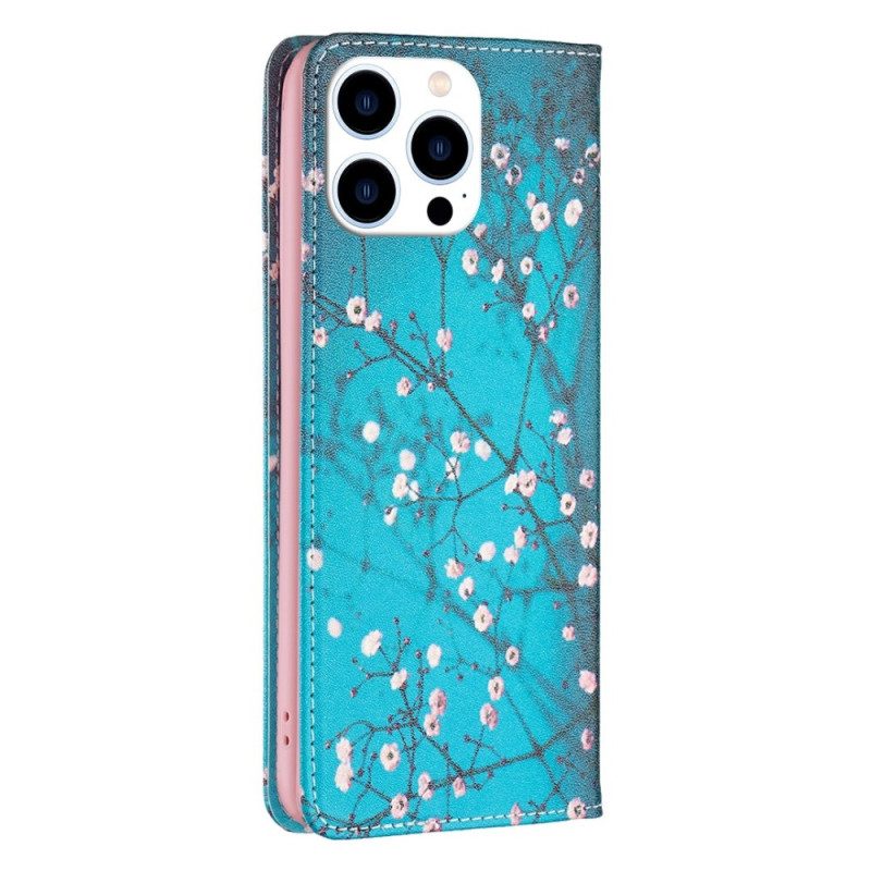 Bescherming Hoesje voor iPhone 14 Pro Folio-hoesje Floraliën