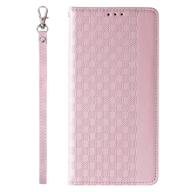 Bescherming Hoesje voor iPhone 14 Pro Met Ketting Folio-hoesje Vintage Bandjes