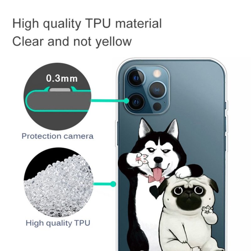 Hoesje voor iPhone 14 Pro Grappige Honden