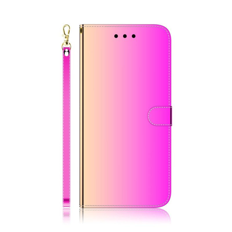 Folio-hoesje voor Oppo A74 4G Spiegelhoes Van Imitatieleer