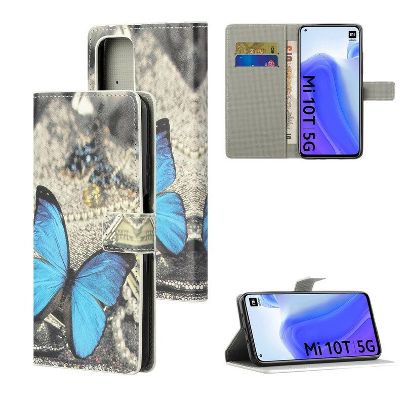 Folio-hoesje voor Xiaomi Mi 10T / 10T Pro Blauwe Vlinder