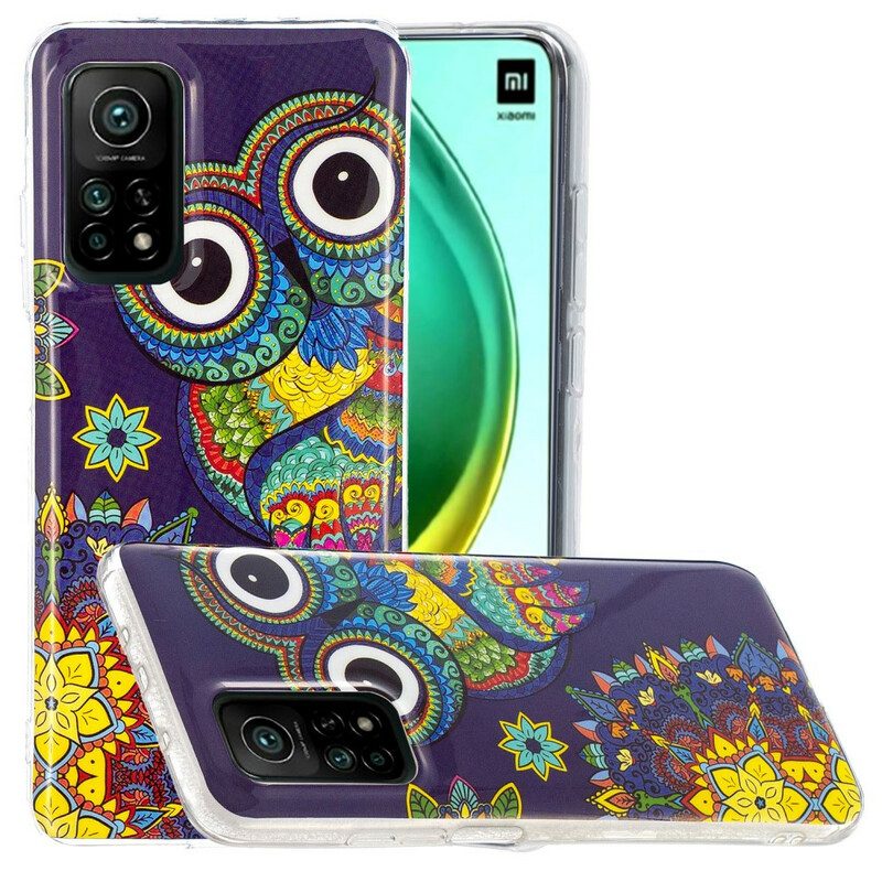 Hoesje voor Xiaomi Mi 10T / 10T Pro Fluorescerende Uil Mandala