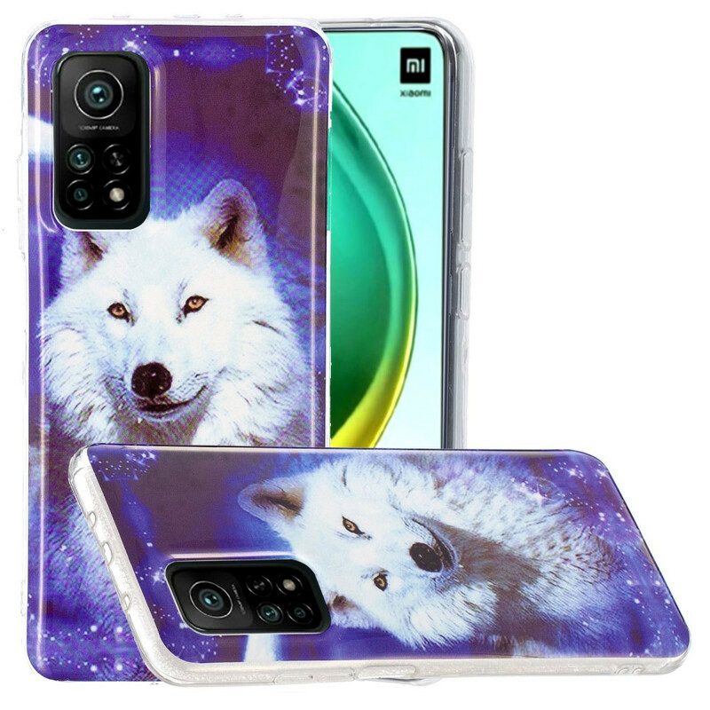 Hoesje voor Xiaomi Mi 10T / 10T Pro Fluorescerende Wolf-serie