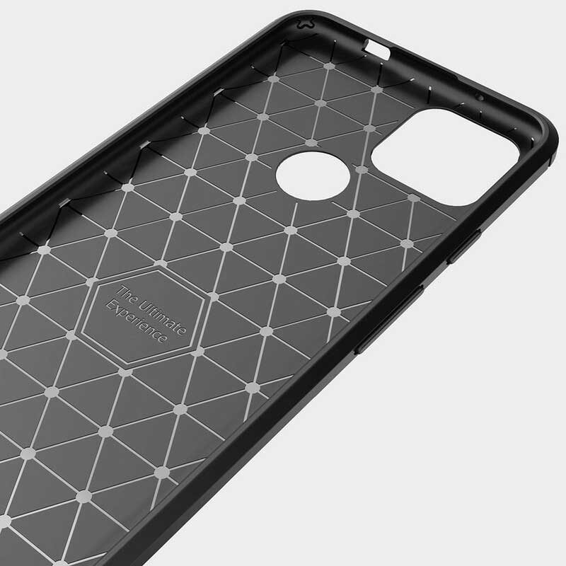 Hoesje voor Google Pixel 5A Geborstelde Koolstofvezel