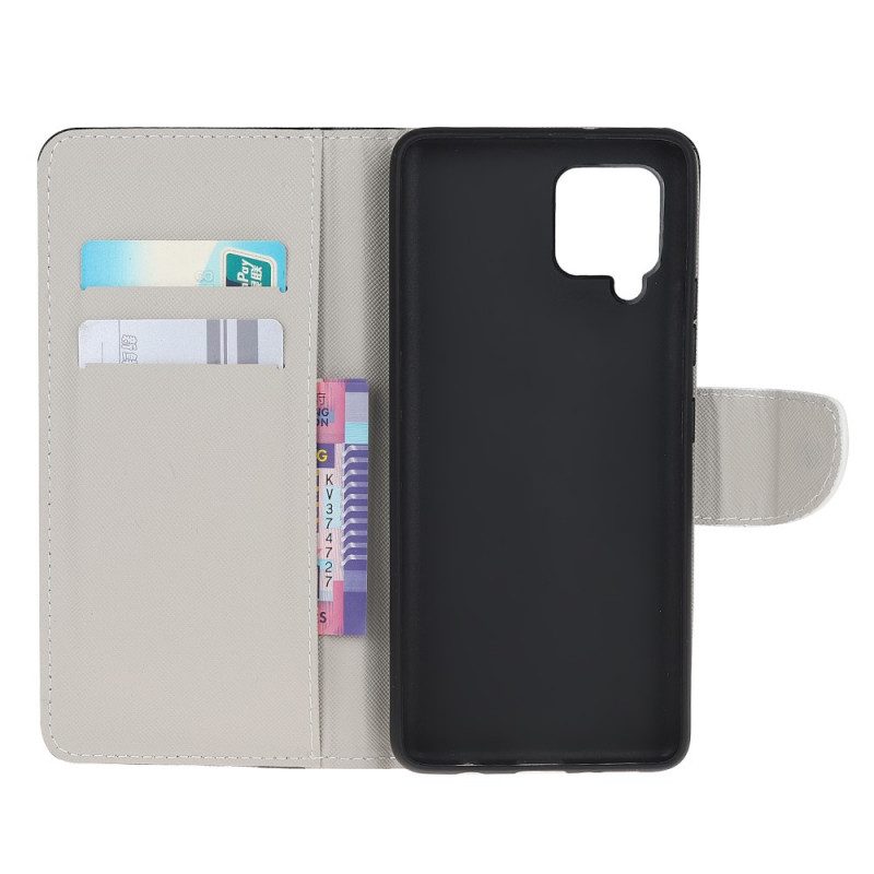 Leren Hoesje voor Samsung Galaxy M32 Uilen