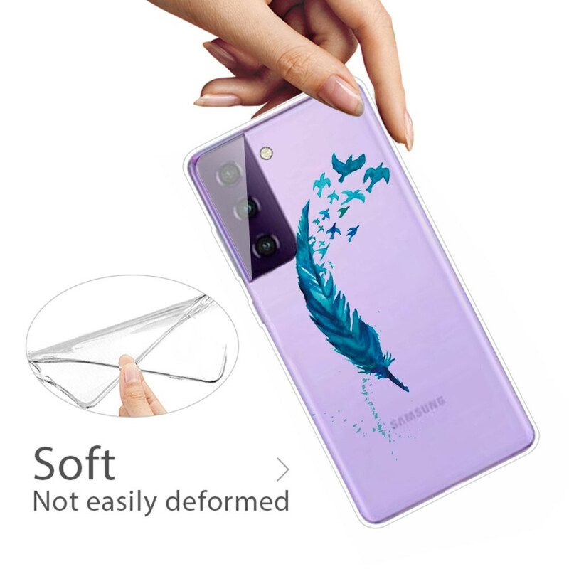 Telefoonhoesje voor Samsung Galaxy S21 Plus 5G Prachtige Veer