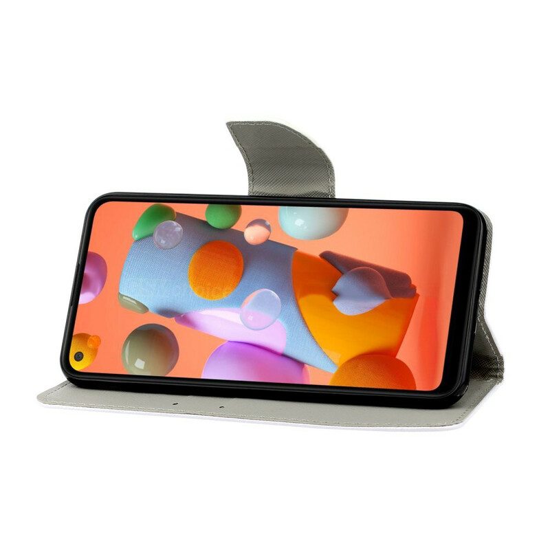 Folio-hoesje voor Samsung Galaxy M11 Vlinders En Zomerbloemen