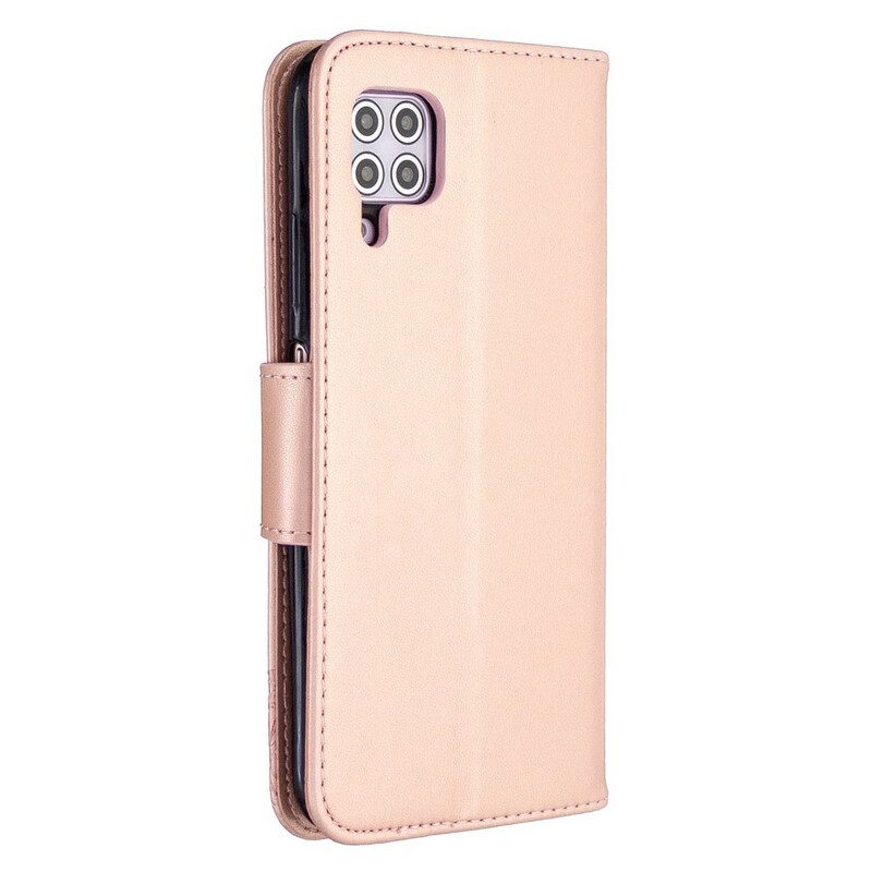 Folio-hoesje voor Huawei P40 Lite Met Ketting Vlinders Bedrukte Strappy