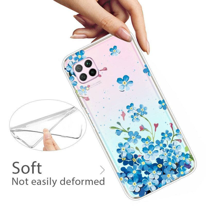 Hoesje voor Huawei P40 Lite Boeket Van Blauwe Bloemen
