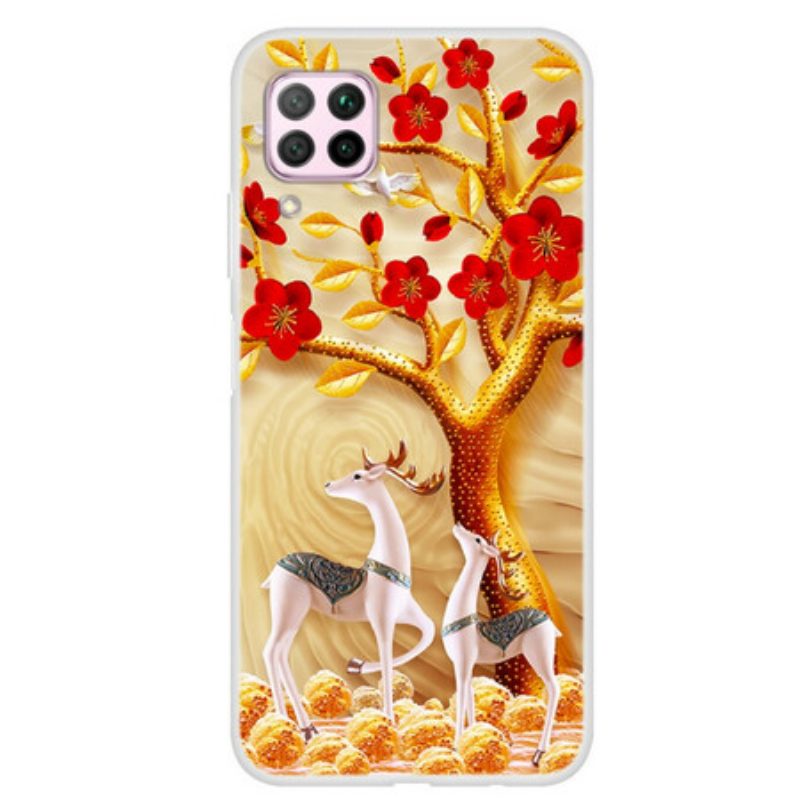 Telefoonhoesje voor Huawei P40 Lite Gouden Boom
