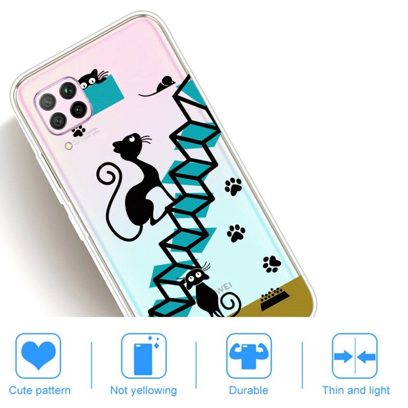 Telefoonhoesje voor Huawei P40 Lite Grappige Katten