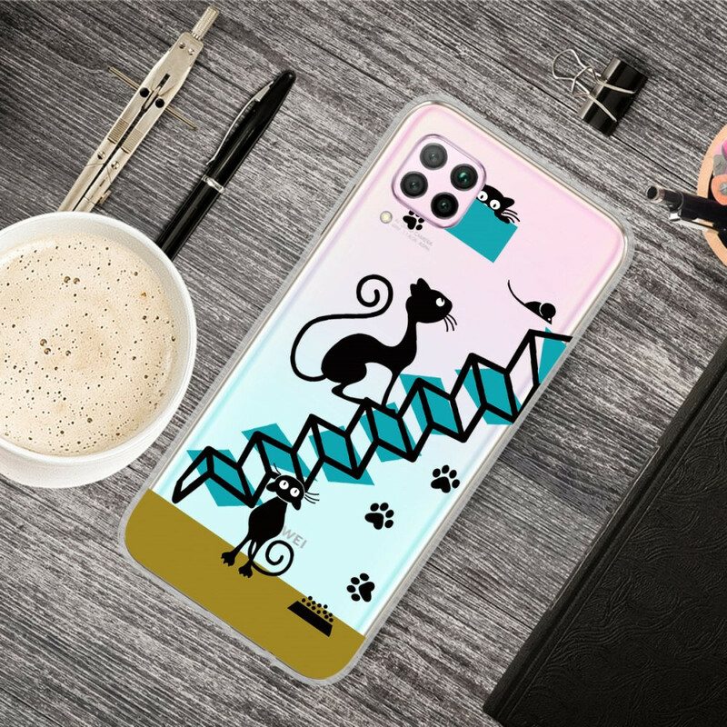 Telefoonhoesje voor Huawei P40 Lite Grappige Katten