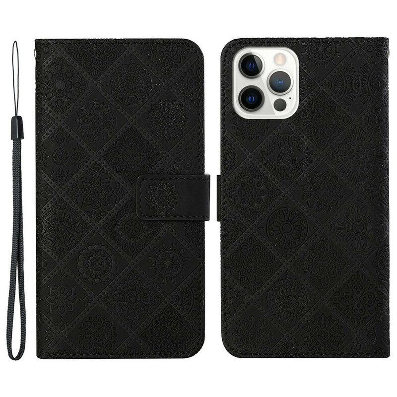 Folio-hoesje voor iPhone 13 Pro Tapijt Patroon