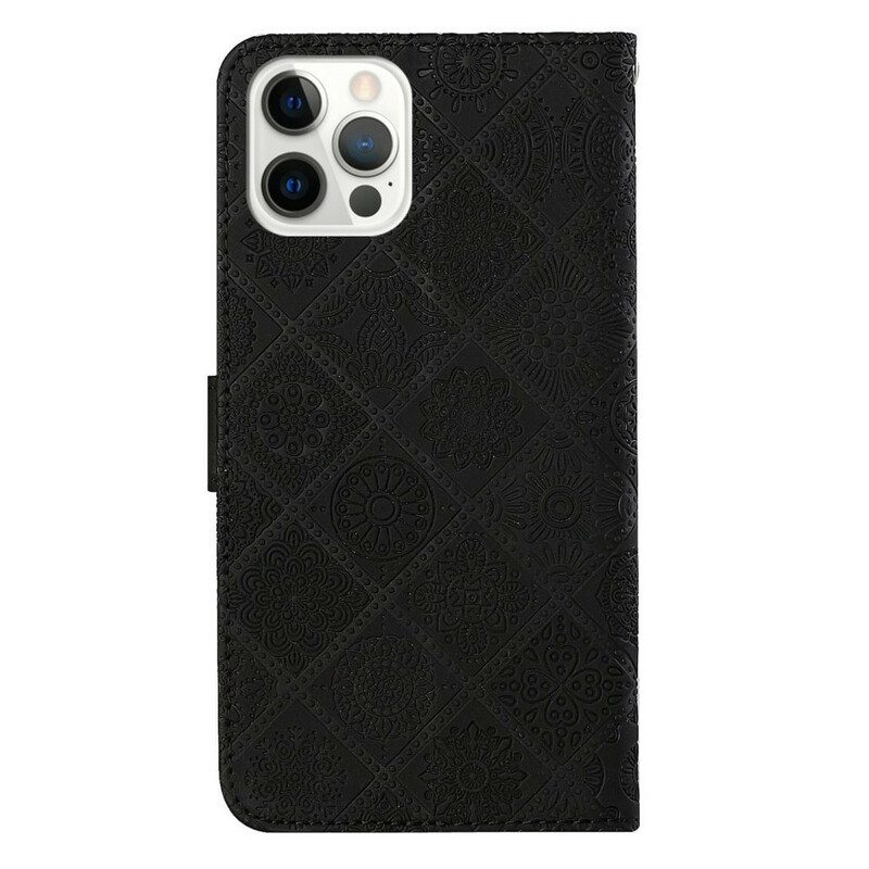 Folio-hoesje voor iPhone 13 Pro Tapijt Patroon