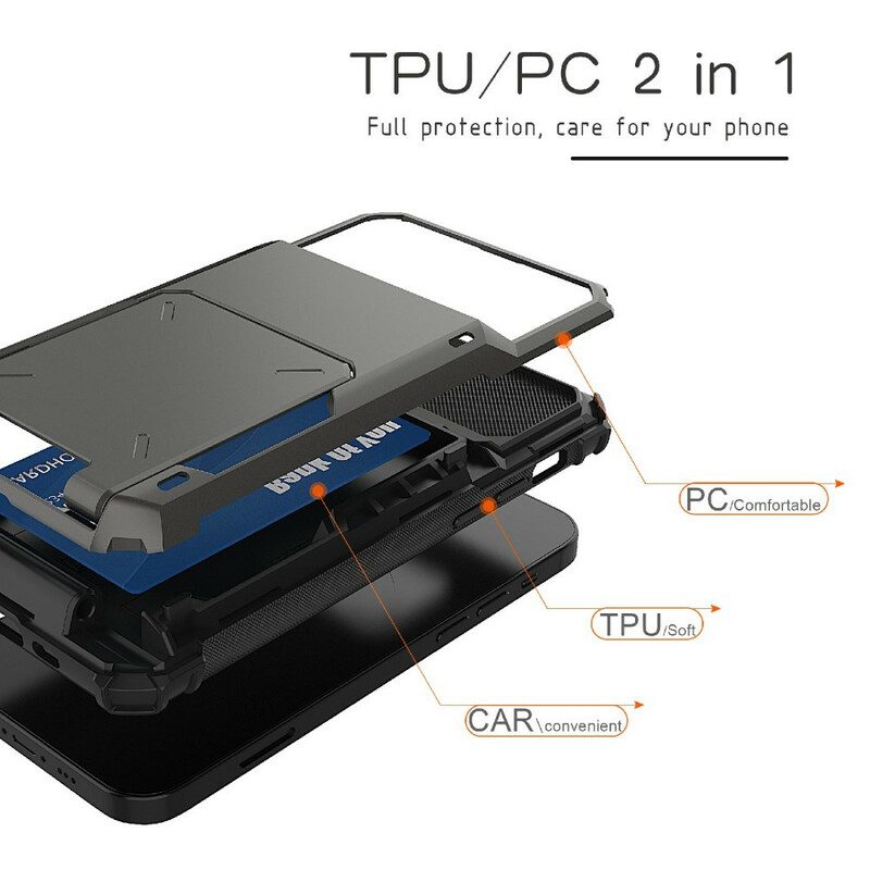 Telefoonhoesje voor iPhone 13 Pro Kaarthouder In Flip-stijl