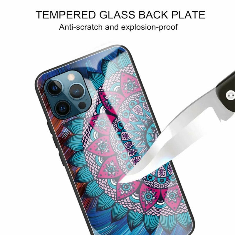 Telefoonhoesje voor iPhone 13 Pro Mandala Gehard Glas