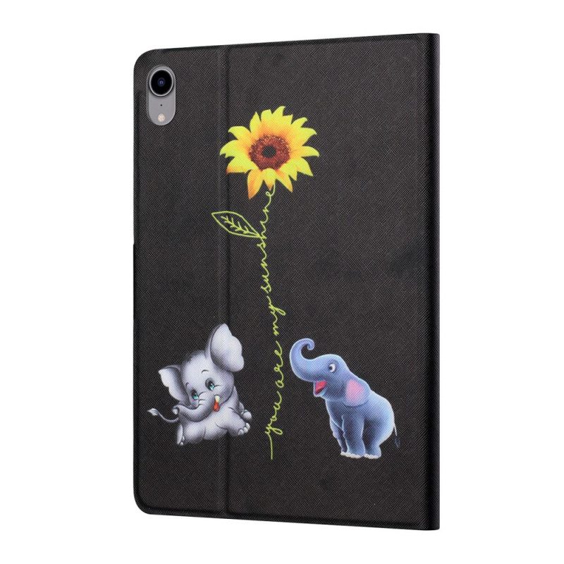 Folio-hoesje voor iPad Mini 6 (2021) Zonnebloem Olifanten