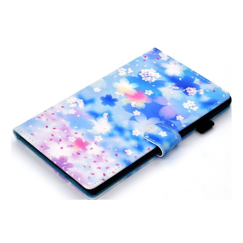 Leren Hoesje voor iPad Mini 6 (2021) Aquarel Bloemen