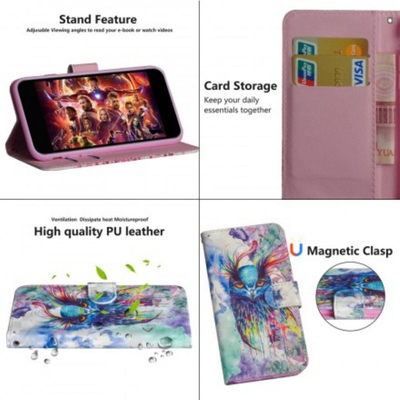 Folio-hoesje voor Samsung Galaxy A30 Aquarel Vogel