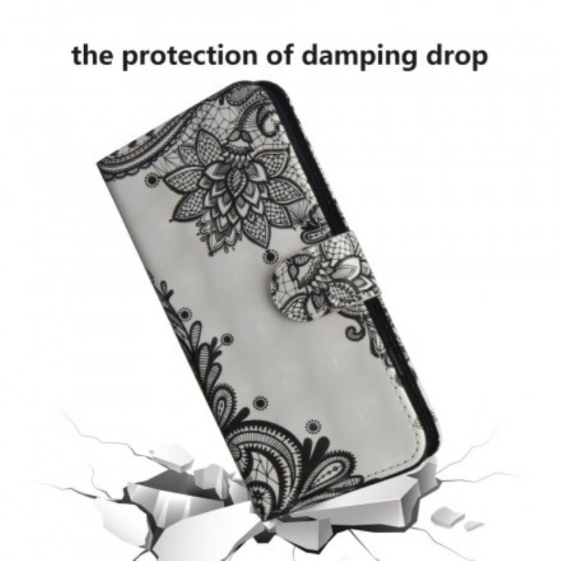 Folio-hoesje voor Samsung Galaxy A30 Chique Kant