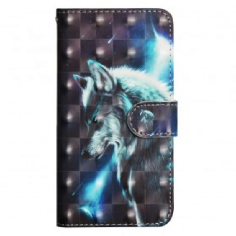 Folio-hoesje voor Samsung Galaxy A30 Majestueuze Wolf