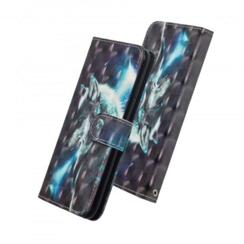 Folio-hoesje voor Samsung Galaxy A30 Majestueuze Wolf