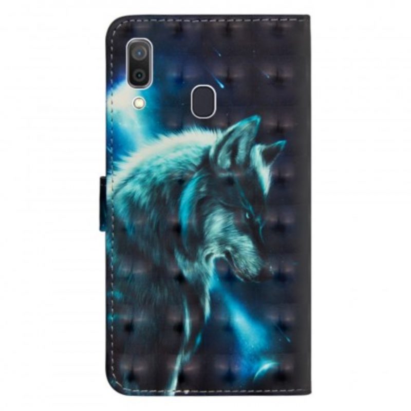 Folio-hoesje voor Samsung Galaxy A30 Majestueuze Wolf