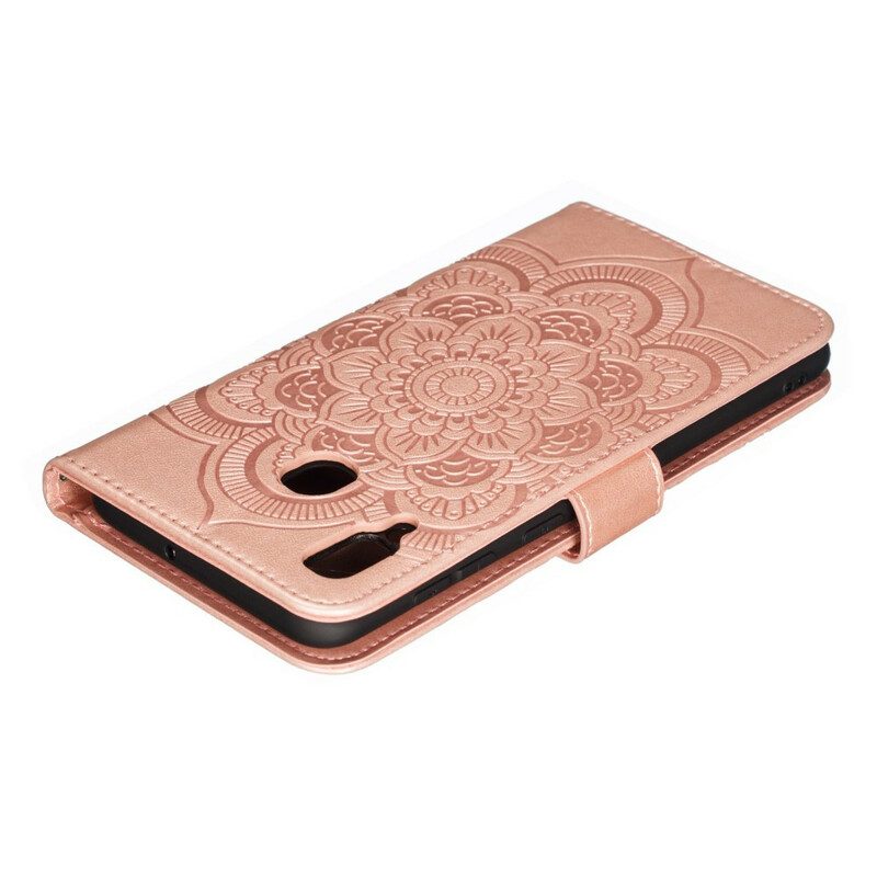 Leren Hoesje voor Samsung Galaxy A30 Mandala En Diamanten