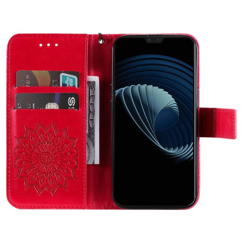 Leren Hoesje voor Vivo V23 5G Mandala Zon Met Lanyard