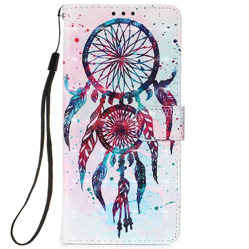 Folio-hoesje voor Samsung Galaxy S22 Ultra 5G Aquarel Dromenvanger
