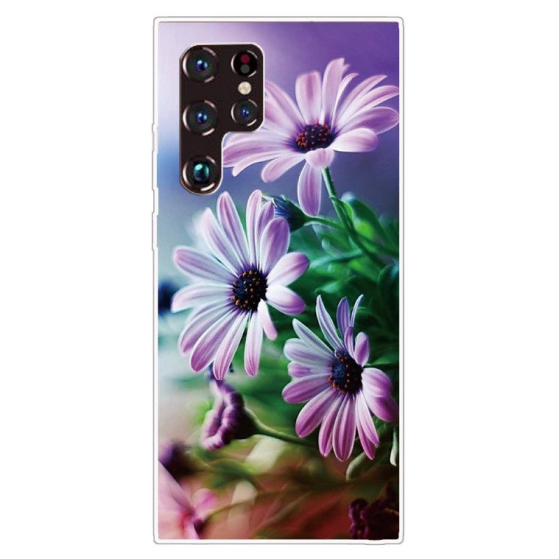 Hoesje voor Samsung Galaxy S22 Ultra 5G Realistische Bloemen