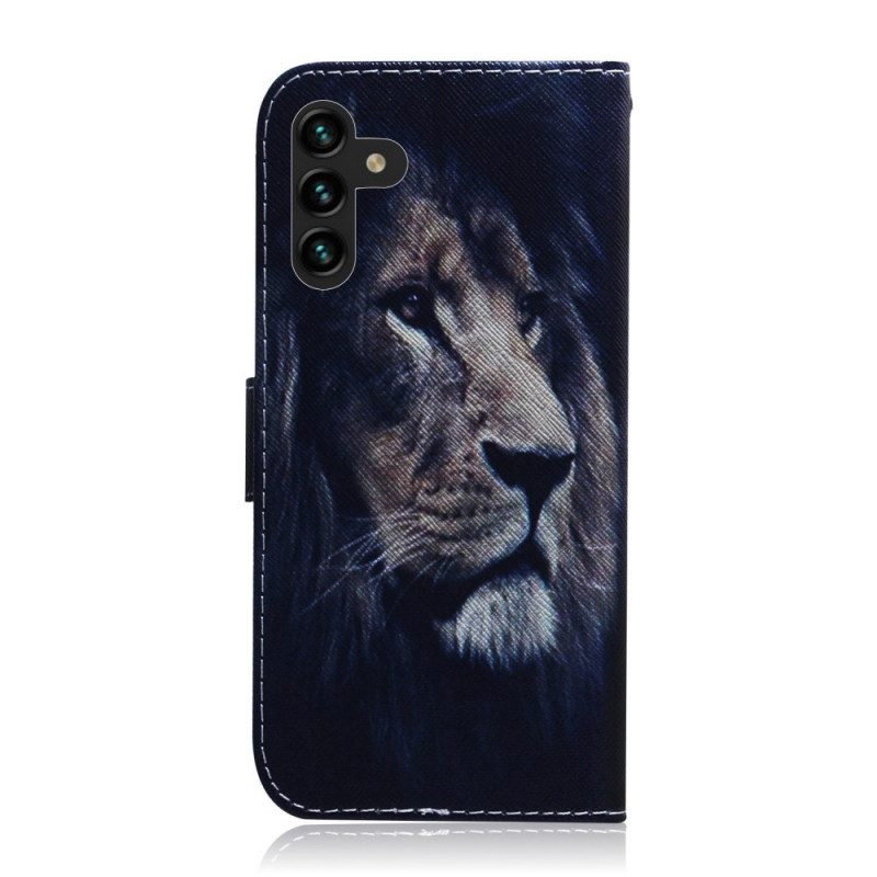Leren Hoesje voor Samsung Galaxy A13 5G / A04s Gewatteerde Stijl