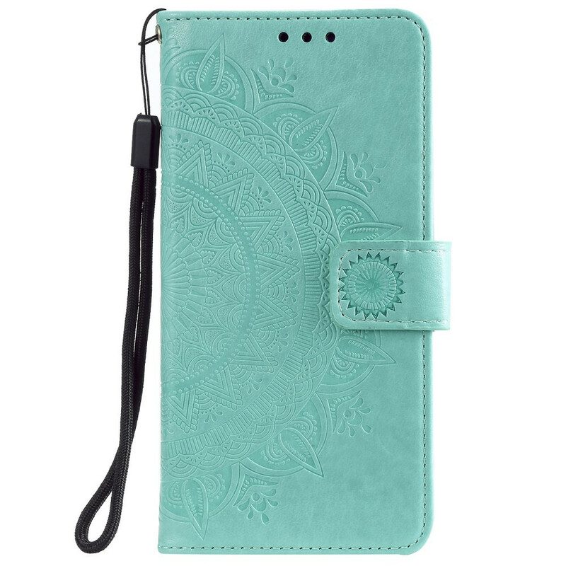 Folio-hoesje voor Samsung Galaxy A20s Zon Mandala