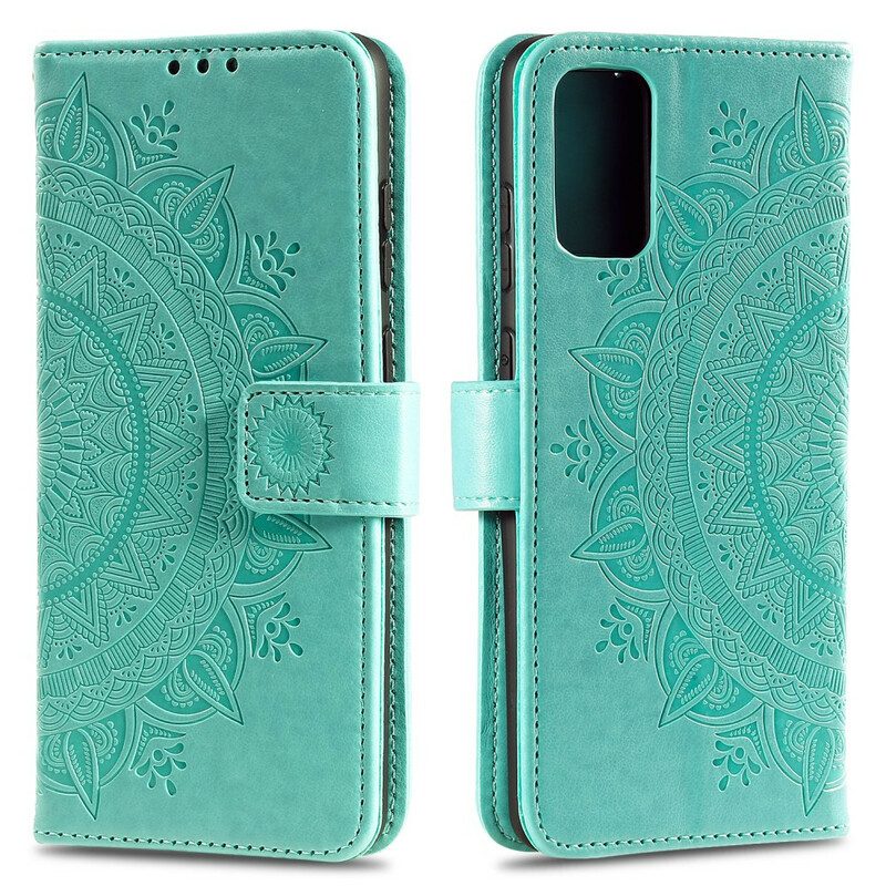 Folio-hoesje voor Samsung Galaxy A20s Zon Mandala