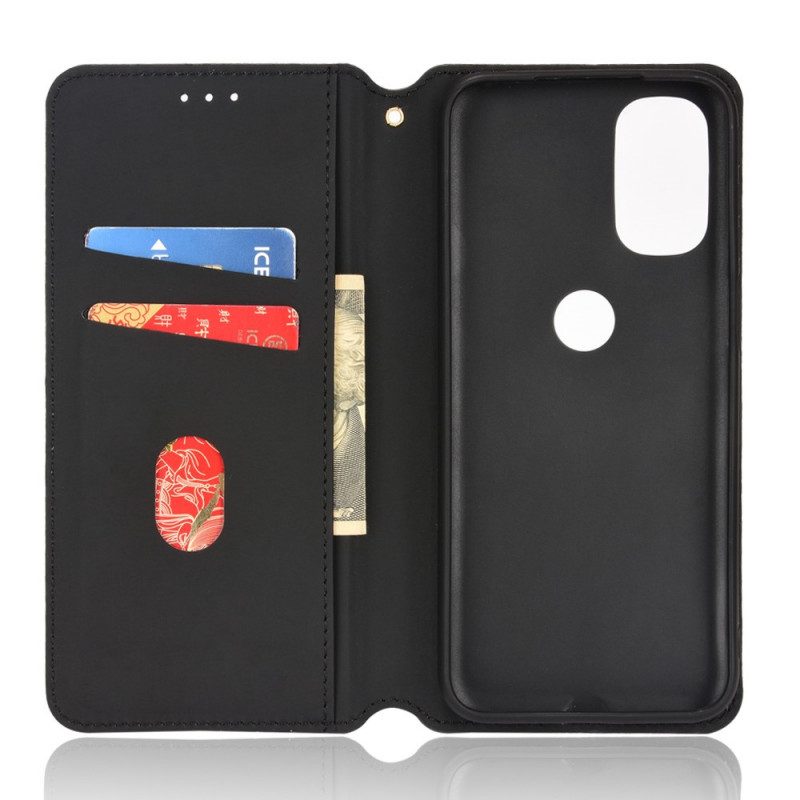 Bescherming Hoesje voor Moto G41 / G31 Folio-hoesje Diamant Leereffect