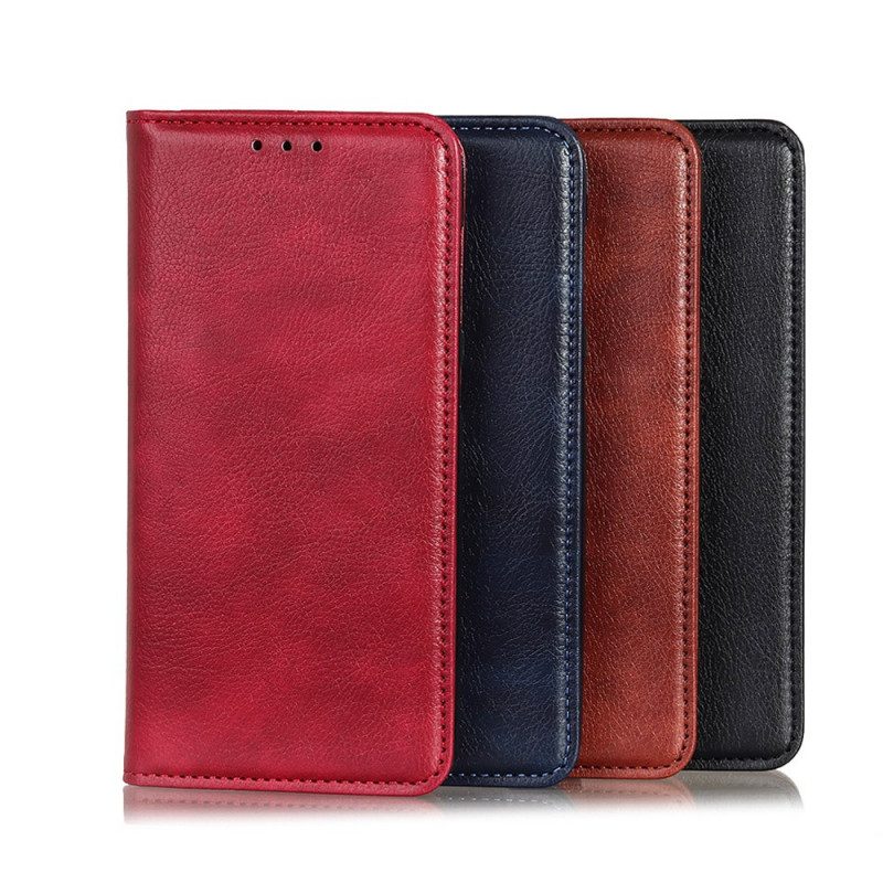 Bescherming Hoesje voor Moto G41 / G31 Folio-hoesje Mat Splitleer
