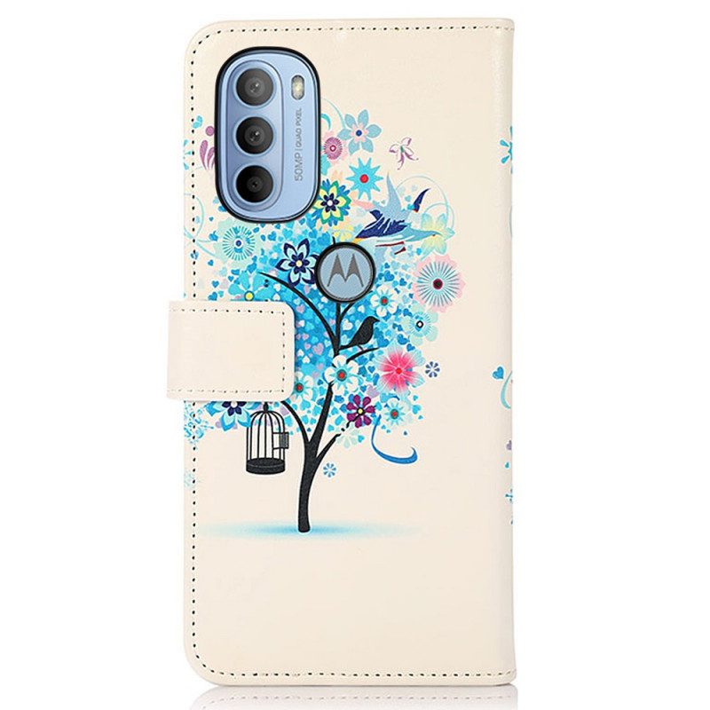 Flip Case voor Moto G41 / G31 Bloeiende Boom