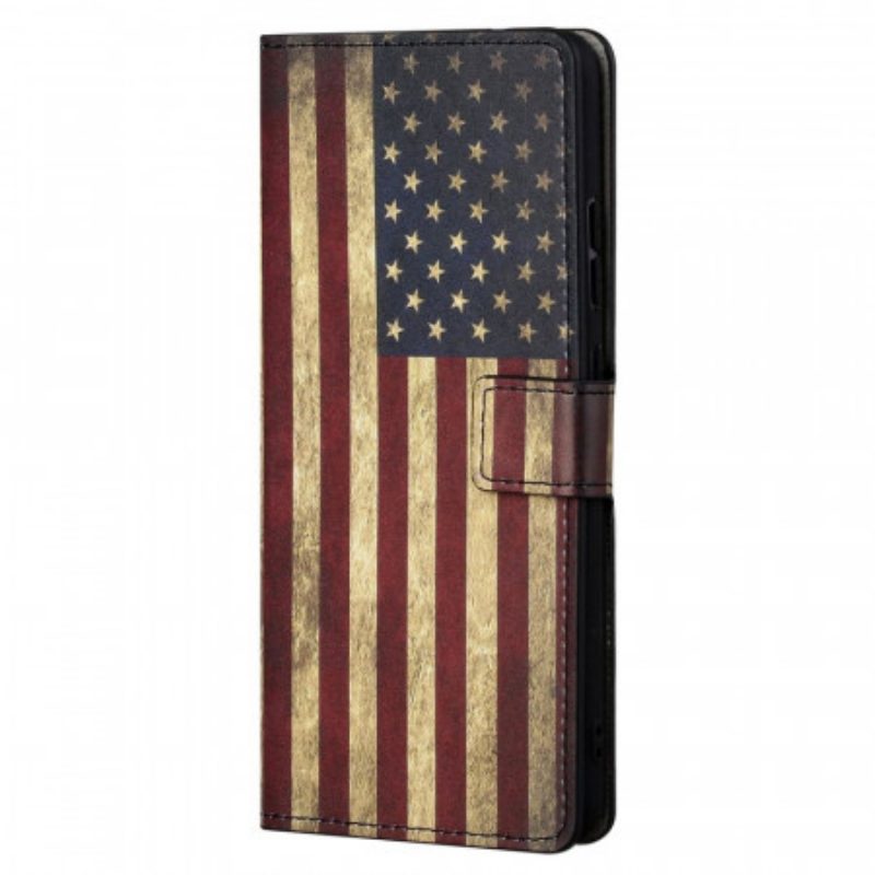 Folio-hoesje voor Moto G41 / G31 Amerikaanse Vlag