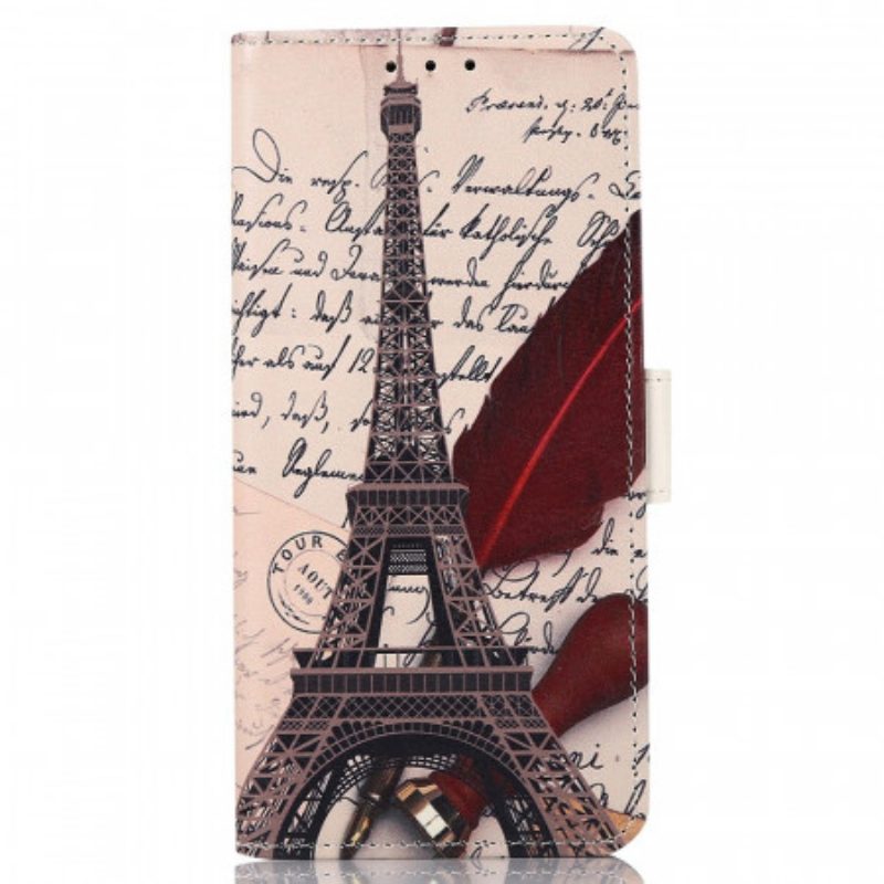 Folio-hoesje voor Moto G41 / G31 Dichters Eiffeltoren